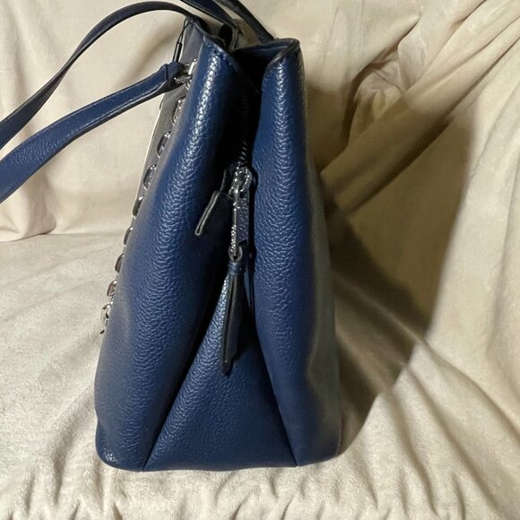 Calvin Klein “Adeline” NAVY Crossbody H2GAYNF3 – Elegant Structured Satchel NWT! - Picture 3 of 5
